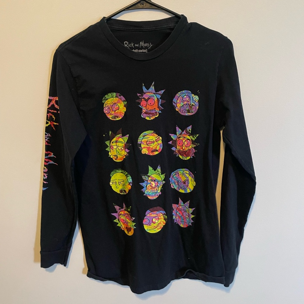 [Adult Swim] Rick and Morty colorful long sleeve